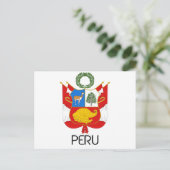 PERU - embleem/vlag/wapen/symbool Briefkaart (Staand voorkant)