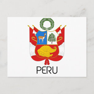 PERU - embleem/vlag/wapen/symbool Briefkaart