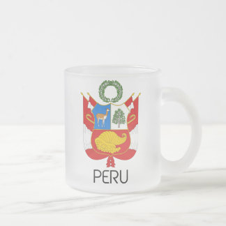 PERU - embleem/vlag/wapen/symbool Matglas Koffiemok