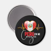 Peru en mi Corazon Peruvian Pride Magneet (Voorkant / Achterkant)