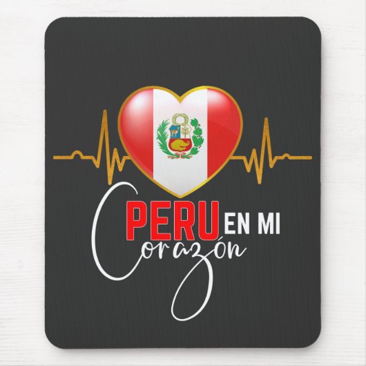 Peru en mi Corazon Peruvian Pride Muismat (Voorkant)