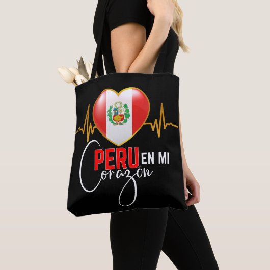 Peru en mi Corazon Peruvian Pride Tote Bag (Dichtbij)
