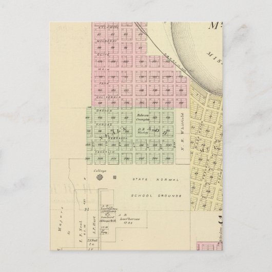 Peru en Mt. Vernon, Nebraska Briefkaart (Voorkant)