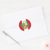 Peru- en Peruviaanse vlaggenpatriotten, vakantie- Ronde Sticker (Envelop)