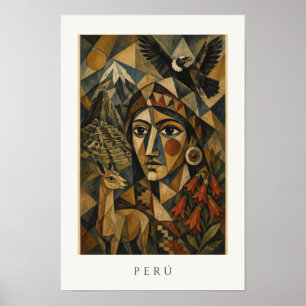 Peru Erfgoed Kunst   Andes Zuid-Amerika Reizen Poster