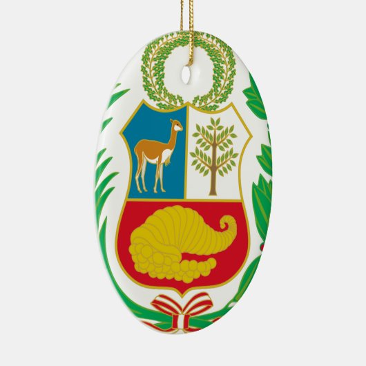 Peru - Escudo Nacional (Nationaal Embleem) Keramisch Ornament (Rechts)