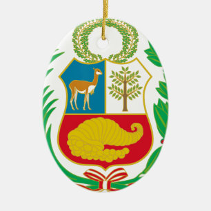 Peru - Escudo Nacional (Nationaal Embleem) Keramisch Ornament