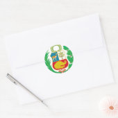 Peru - Escudo Nacional (Nationaal Embleem) Ronde Sticker (Envelop)