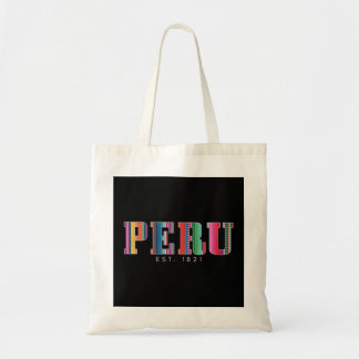 Peru Est. 1821 Peruviaanse patroonrootten Pride Vi Tote Bag