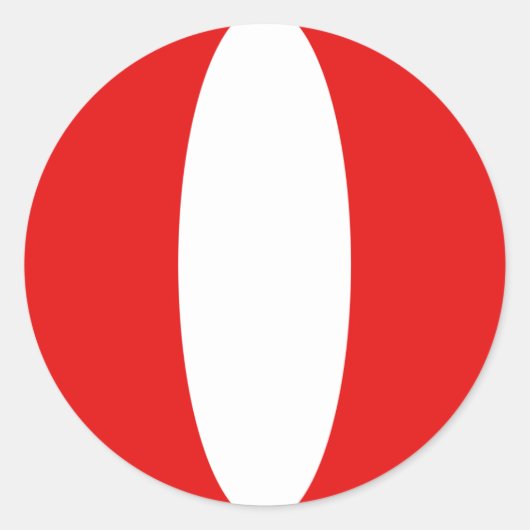 Peru Fisheye Vlag Sticker (Voorkant)