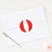Peru Fisheye Vlag Sticker (Envelop)