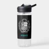 Peru Fitness en Peruaanse wapenschild / vlag Waterfles (Links)