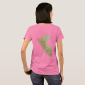 Peru Flag and Map Dk T-Shirt (Achterkant volledig)