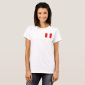 Peru Flag and Map Dk T-Shirt (Voorkant volledig)