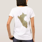 Peru Flag and Map Dk T-Shirt (Achterkant)