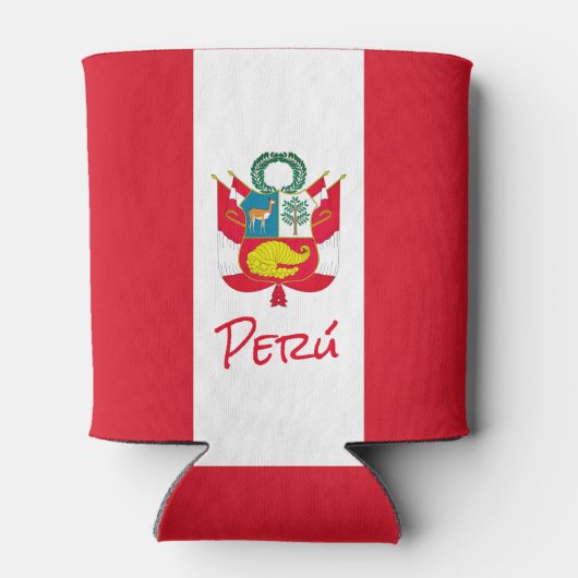 Peru Flag Blikjeskoeler (Achterkant)