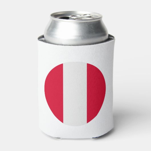 Peru Flag Blikjeskoeler (Blikje Voorkant)