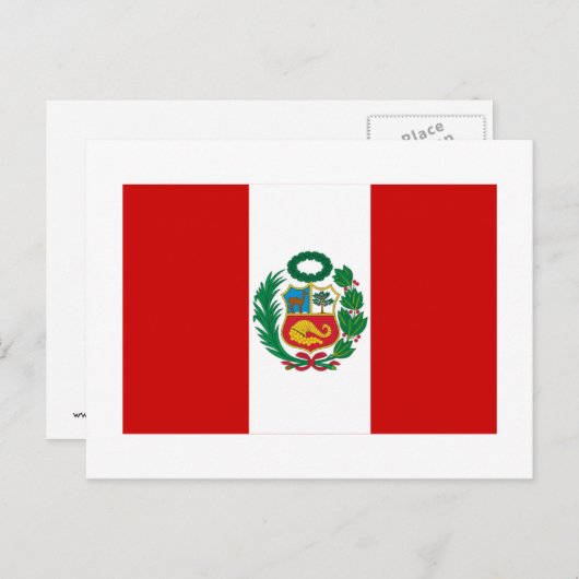 Peru Flag Briefkaart (Voorkant / Achterkant)