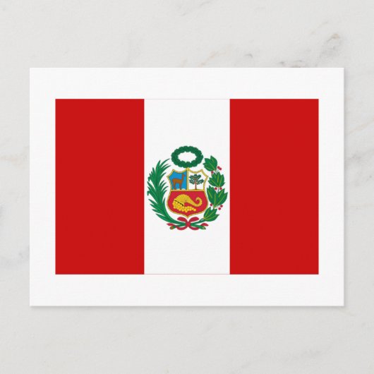 Peru Flag Briefkaart (Voorkant)
