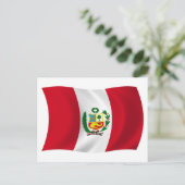 Peru Flag Briefkaart (Staand voorkant)