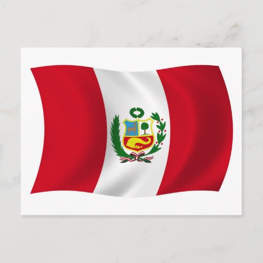 Peru Flag Briefkaart (Voorkant)
