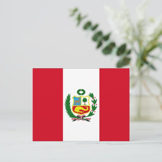 Peru Flag Briefkaart (Staand voorkant)
