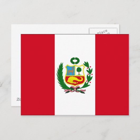 Peru Flag Briefkaart (Voorkant / Achterkant)