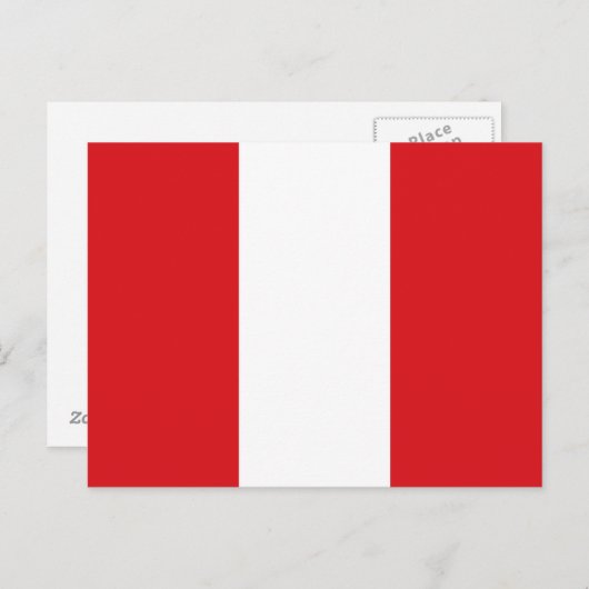 Peru Flag Briefkaart (Voorkant / Achterkant)