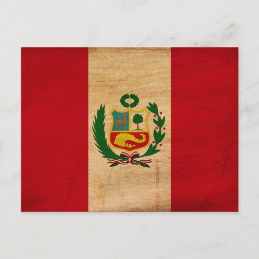 Peru Flag Briefkaart (Voorkant)