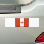 Peru Flag Bumpersticker (Op auto)