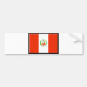 Peru Flag Bumpersticker (Voorkant)