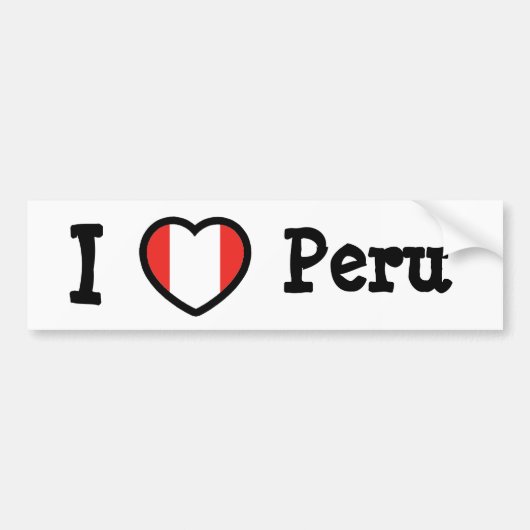 Peru Flag Bumpersticker (Voorkant)