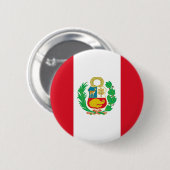Peru Flag Button (Voorkant /achterkant)