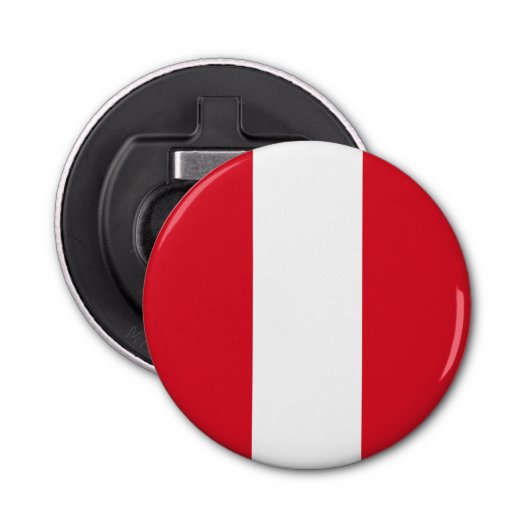 Peru Flag Button Flesopener (Voorkant)
