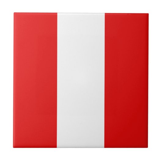 Peru Flag Ceramic Tile Tegeltje (Voorkant)