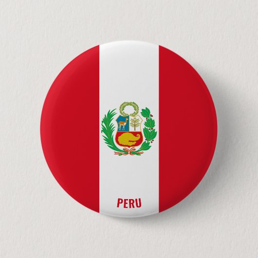 Peru Flag Charming Patriotic Ronde Button 5,7 Cm (Voorkant)