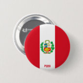 Peru Flag Charming Patriotic Ronde Button 5,7 Cm (Voorkant /achterkant)