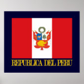 Peru Flag & COA Poster (Voorkant)