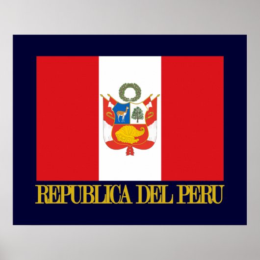 Peru Flag & COA Poster (Voorkant)