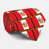 Peru Flag & COA Stropdas (Opgerold)