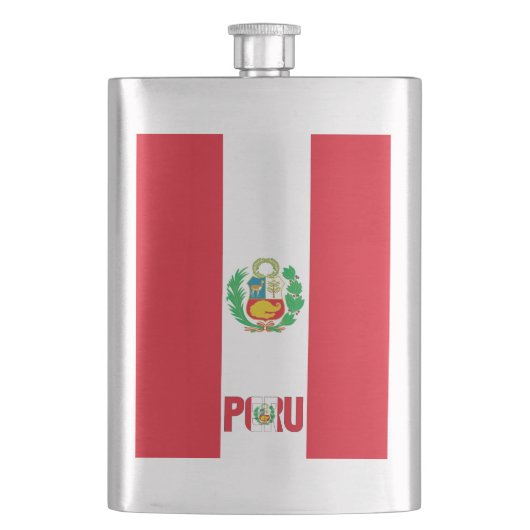 Peru Flag Elegant Patriotic Flask Flacon (Voorkant)