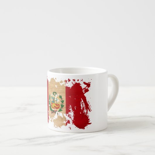 Peru Flag Espresso Kop (Voorkant rechts)