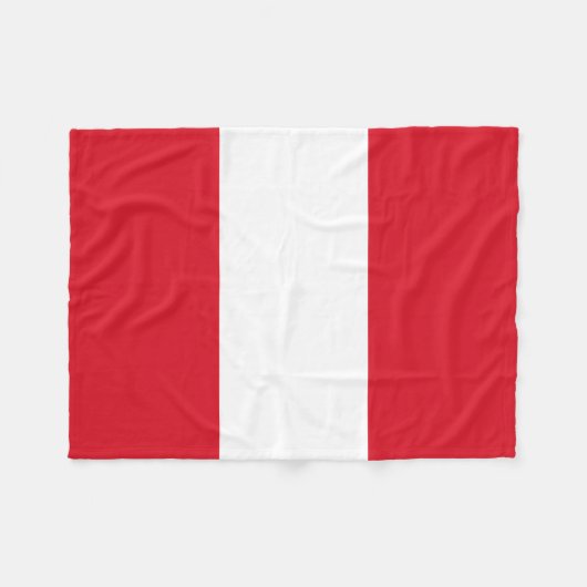 Peru Flag Fleece Deken (Voorkant (Horizontaal))