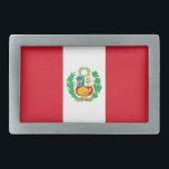 Peru Flag Gesp<br><div class="desc">Patriottische vlag van Peru.</div>