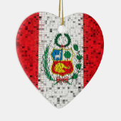Peru Flag glitter ornament (Rechts)