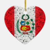 Peru Flag glitter ornament (Voorkant)