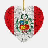 Peru Flag glitter ornament (Achterkant)