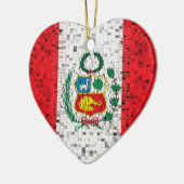 Peru Flag glitter ornament (Links)