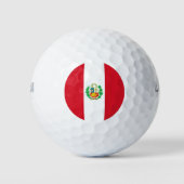 Peru Flag Golfballen (Voorkant)
