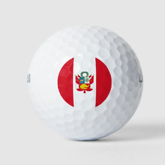 Peru Flag Golfballen (Voorkant)